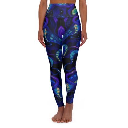 Octopus tentacles - purple and blue - High Waisted Yoga Leggings - Image 2