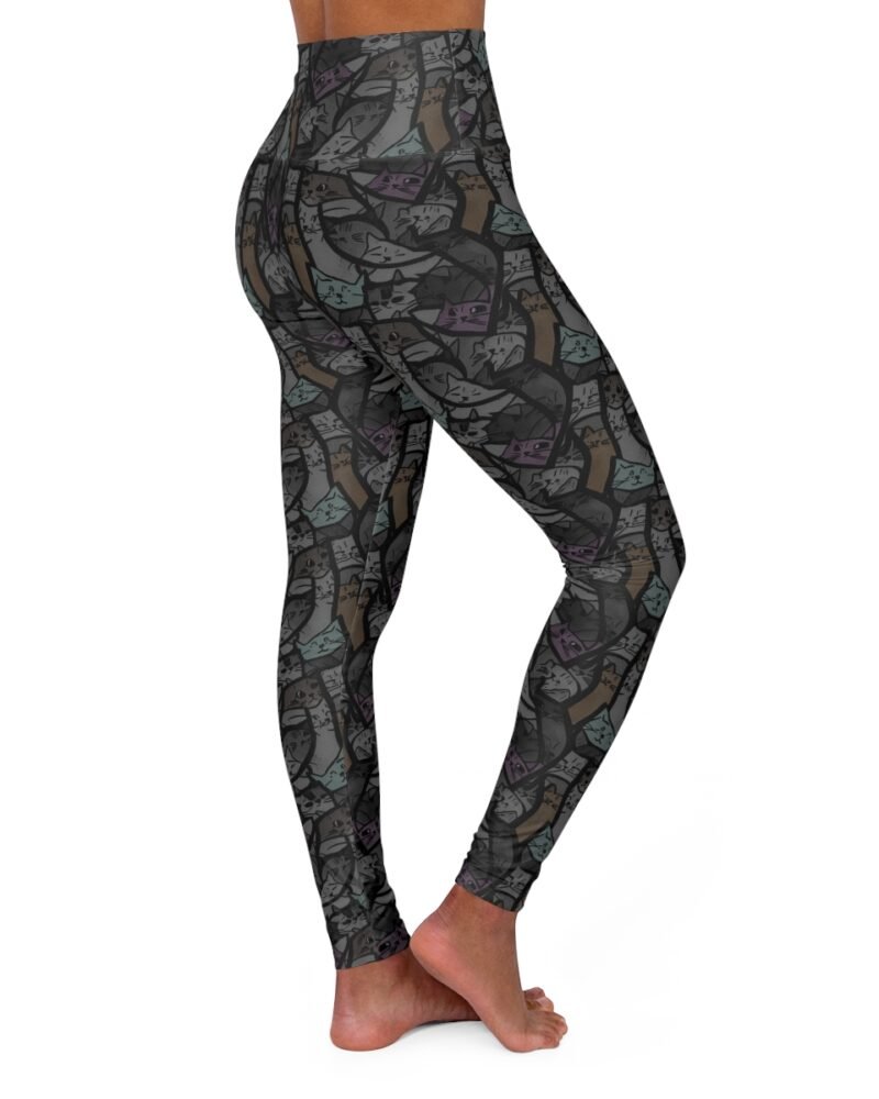 Cats tiled - High Waisted Yoga Leggings