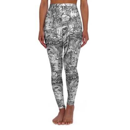 Mr roboto - wires - High Waisted Yoga Leggings - Image 2