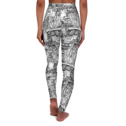 Mr roboto - wires - High Waisted Yoga Leggings - Image 3