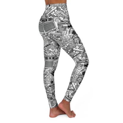 80's music themed - High Waisted Yoga Leggings