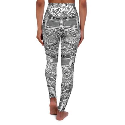 80's music themed - High Waisted Yoga Leggings - Image 3