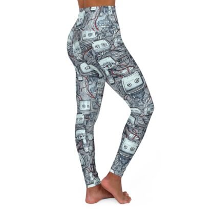 Square headed robot wires- High Waisted Yoga Leggings