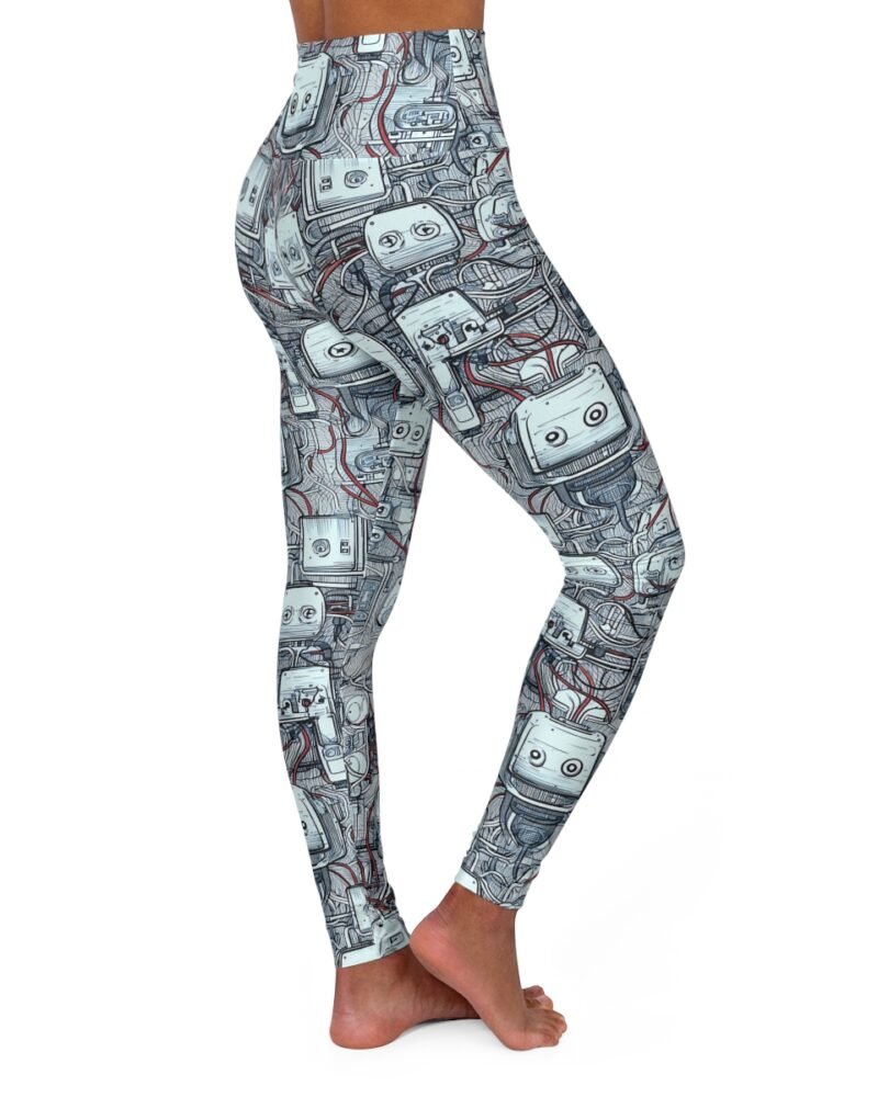Square headed robot wires- High Waisted Yoga Leggings