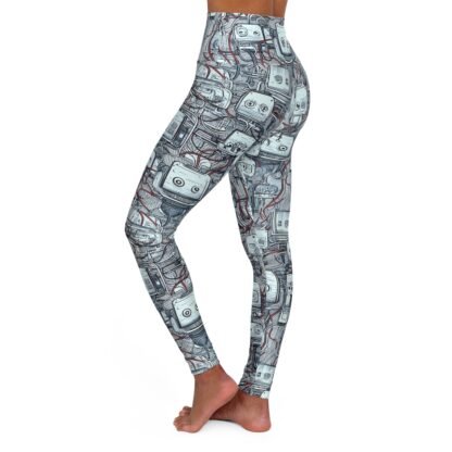 Square headed robot wires- High Waisted Yoga Leggings - Image 4