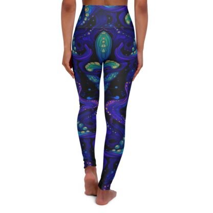 Octopus tentacles - purple and blue - High Waisted Yoga Leggings - Image 3