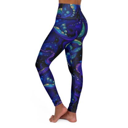 Octopus tentacles - purple and blue - High Waisted Yoga Leggings - Image 4