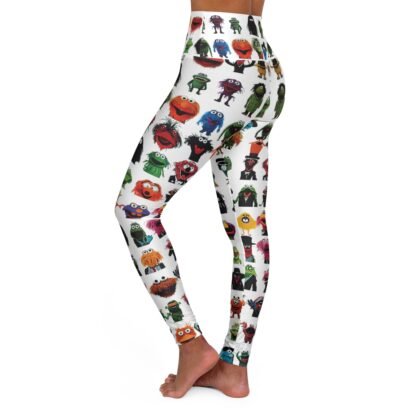 Muppets as drawn by a kid - white - High Waisted Yoga Leggings - Image 3