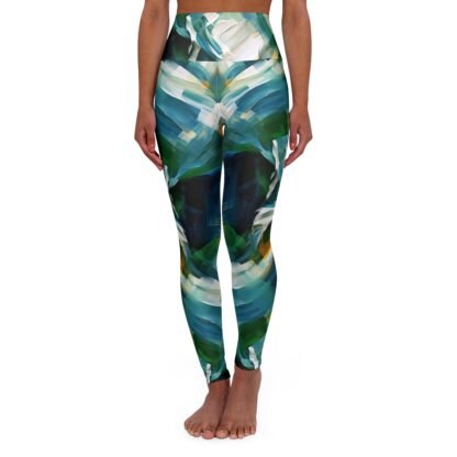 Brush Strokes - Be a masterpiece - oil painting - High Waisted Yoga Leggings - Image 2