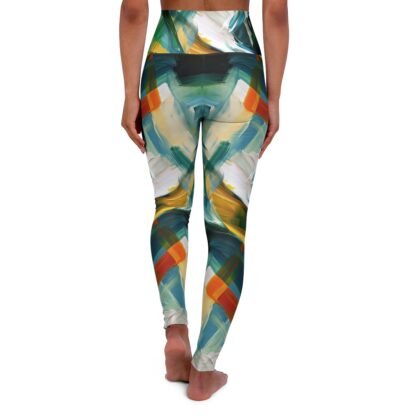 Brush Strokes - Be a masterpiece - oil painting - High Waisted Yoga Leggings - Image 3