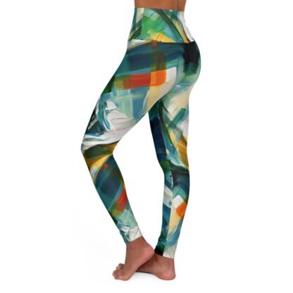 Brush Strokes - Be a masterpiece - oil painting - High Waisted Yoga Leggings - Image 4