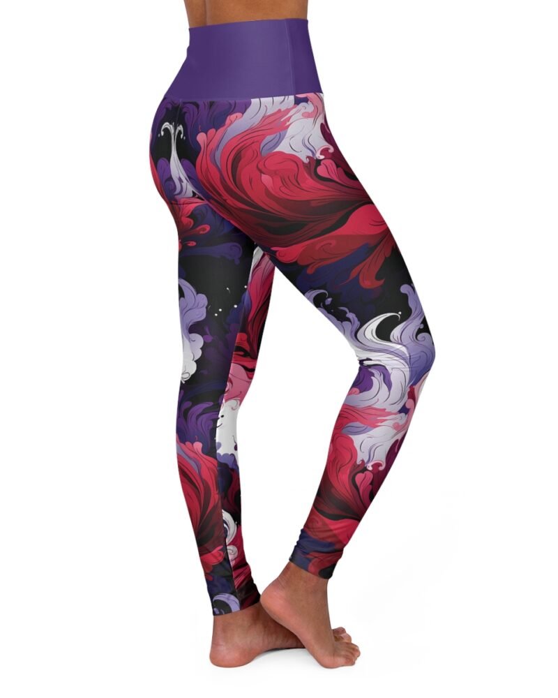 Feathered Waves - get some frizzle in your frazzle and dizzle while you dazzle - High Waisted Yoga Leggings