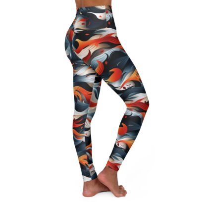 Colored Waves - High Waisted Yoga Leggings