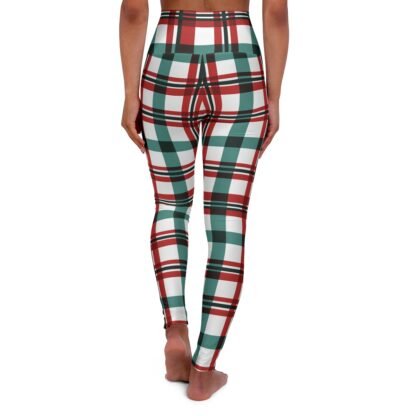 Christmas - Plaid - High Waisted Yoga Leggings - Image 3