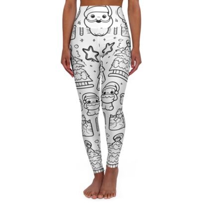 Christmas Coloring pants - High Waisted Yoga Leggings - Image 2