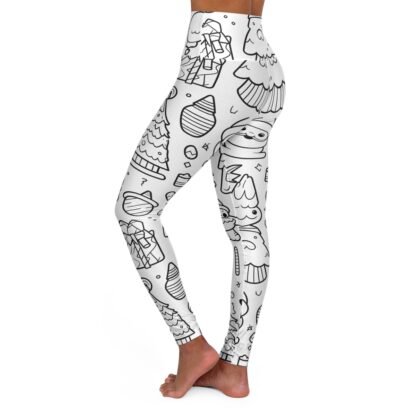 Christmas Coloring pants - High Waisted Yoga Leggings - Image 4