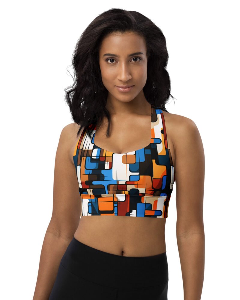 60s retro smooth square - Longline sports bra