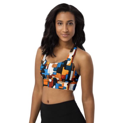 60s retro smooth square - Longline sports bra - Image 2