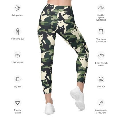 Camo Cats – Leggings with pockets