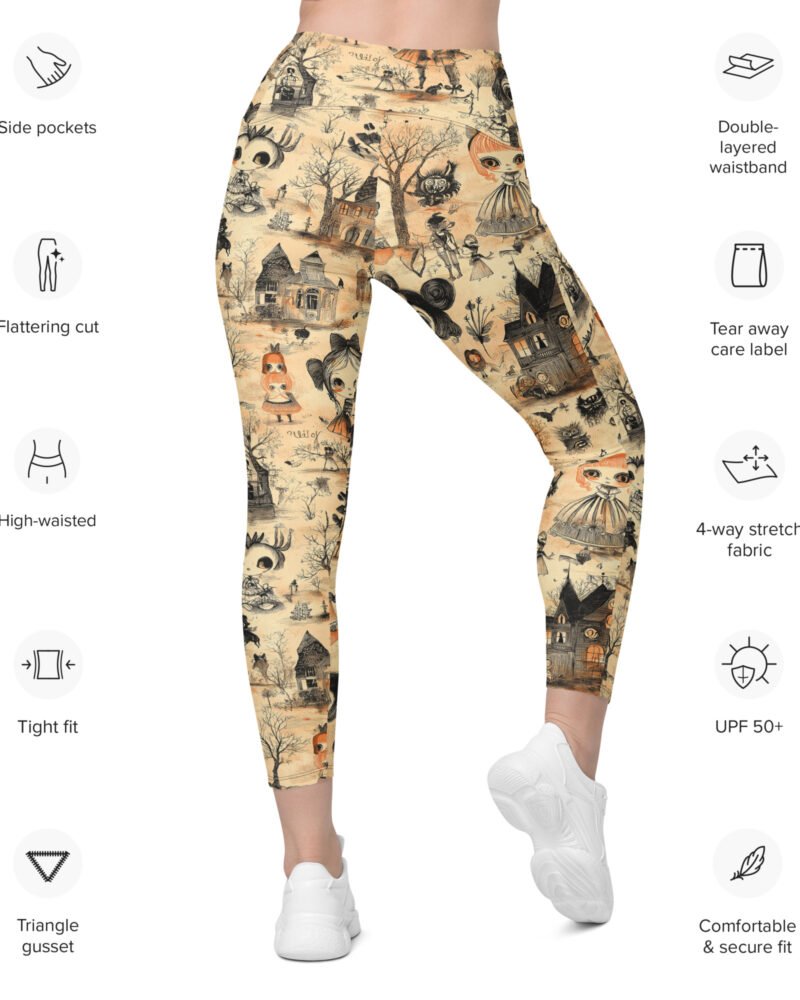 Vintage Chibi Halloween– Leggings with pockets